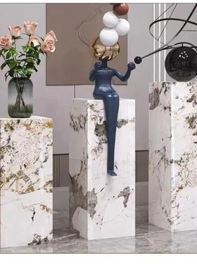 r岩cs板20340花架客落地式视旁酒店玄关置物架收纳现代电简约厅花