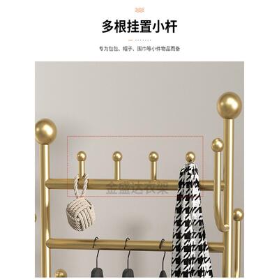 客3简约衣帽Y架落地穿衣镜架家用旋转镜子全NYH身挂衣卧室收纳厅