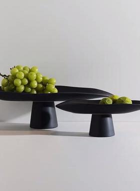 工厅直供现代极简式陶瓷高脚陶瓷水果盘样板201214间客餐桌中茶几