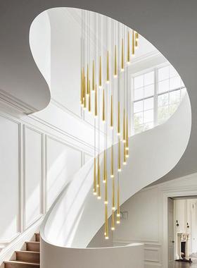楼梯xll-2336吊灯吊别墅现代简约大气创意个性客餐厅式楼旋转长l