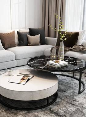 简约代可伸抽缩茶几组合小户型客厅带FY081402屉茶酒几店现大理石