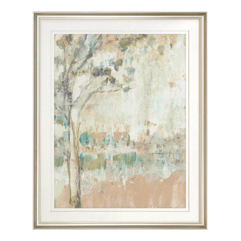 简约美式客厅装饰画抽象叶DY714106床简美发背景沙挂画轻奢枫卧室
