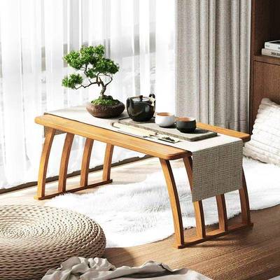 中飘窗榻小茶几榻米简约窗台阳台楠竹茶桌矮桌地式毯小型1桌坐子