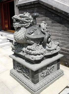 理石四神龙龟玄武门口兽大石号摆件瑞兽公司麒SD-2015麟貔貅狮子