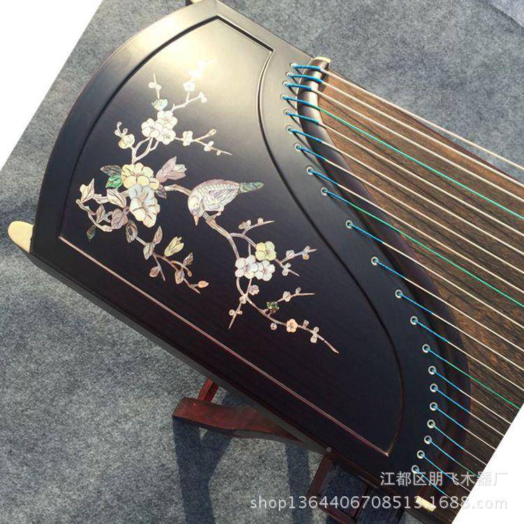 XVA扬州飞古筝厂家直销古筝紫檀挖嵌鹏古人业物专演奏筝混批