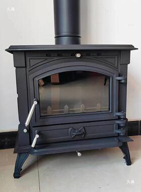 YVB壁炉真火木柴内取家用暖炉真火壁炉欧式别墅民烤宿火铸室铁壁