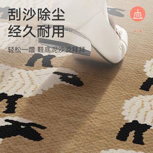 卡通动物印花毯凯尼绒地垫入户耐脏防除滑垫玄关进门门短绒刮沙尘