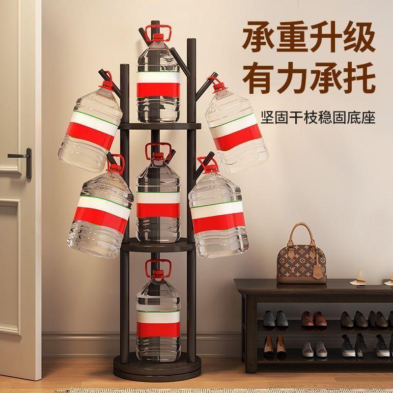 旋转衣帽架落架地卧室客衣家用木实立VZU式挂包架子挂衣厅架置物