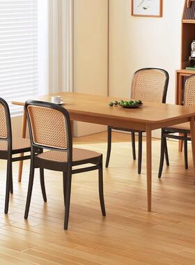 2025新款藤编塑料子家用板子凳休闲椅可叠放凳餐饮餐商用餐ZOB桌