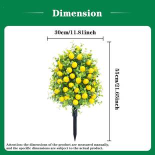 现货仿真花柠檬地插婚礼庭达院花园家居三装饰圣果诞FC059仿真绿