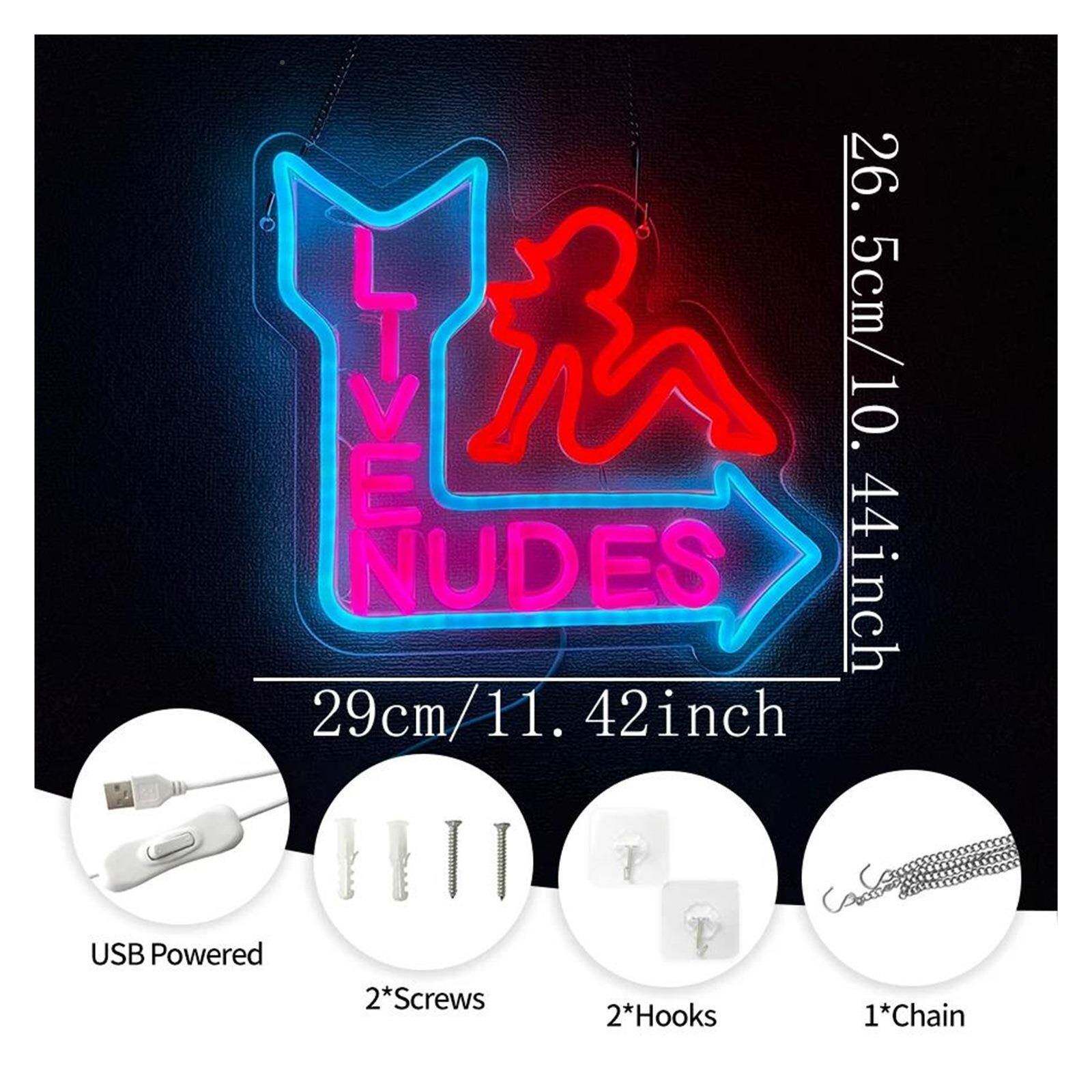 创霓灯发光虹透明板女士HZ21霓虹灯LED英文字母灯牌酒吧意对派氛