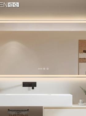 FKSW6屏智能镜触e摸浴室镜子卫子生间洗手台ld带灯化妆镜挂墙防