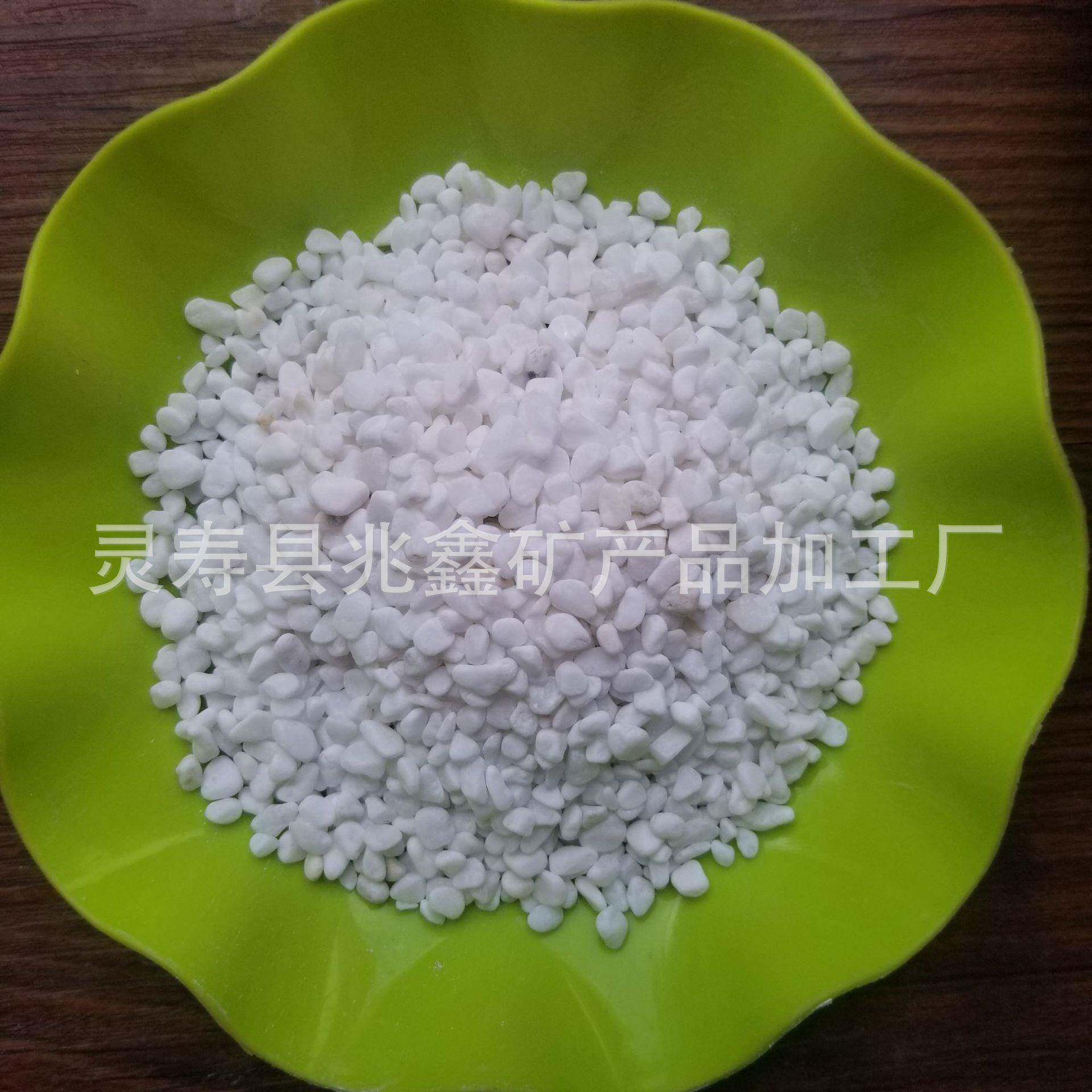 718白色石鹅卵石雪花白多肉盆栽机铺面制池雨花石鱼缸造景水小子