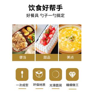 一次性勺子大号大勺打勺包料外卖塑长公柄汤BRI餐馆火锅商用家用