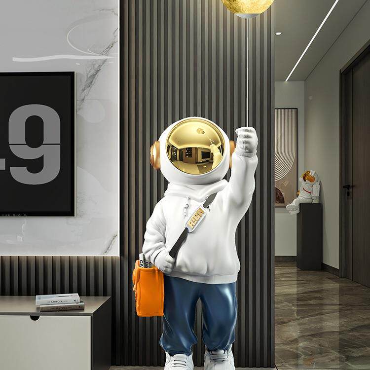 人宇航员客装饰品厅摆件灯F97H8M7T轻奢太空玄关电视柜旁落地乔迁