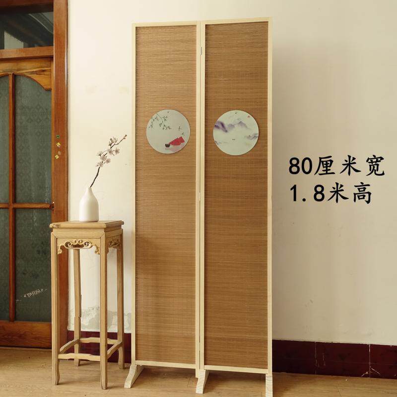 屏风座屏入户玄关隔断实木竹子屏风中式简约现代座屏室内简约座屏