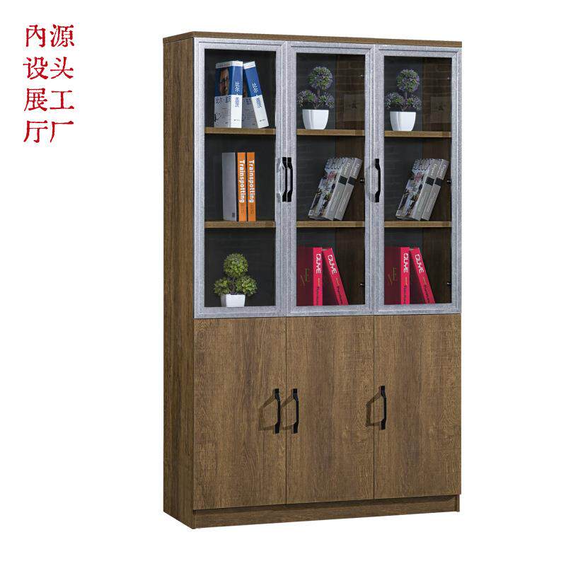 新中式板式书柜自由组合书房整体组装储物柜大书橱置物架