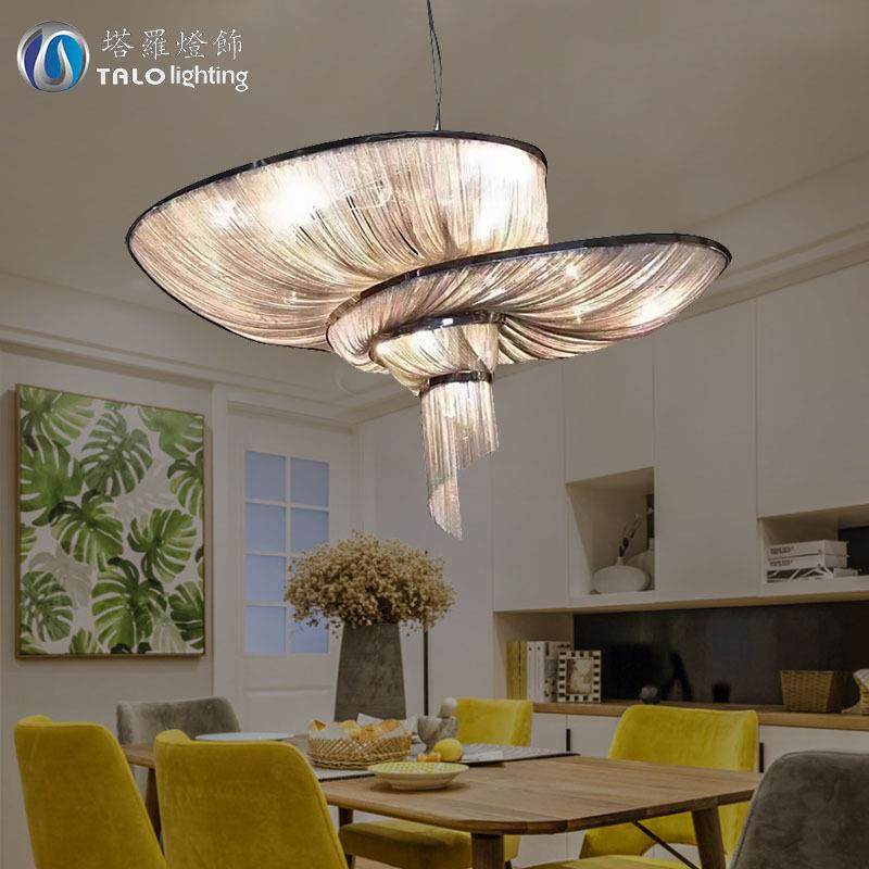 意大利个性铝链条流苏吊灯创意田螺北欧后现代LED餐厅灯客厅吊灯,纺织面料/辅料/配套,纺织机械配件,淘宝优惠券,粉丝福利购,淘宝优惠卷