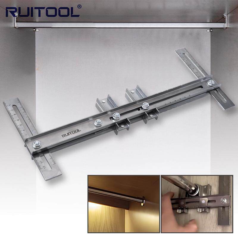衣404橱座吊杆装定安位尺法兰底定打孔定位器木工打孔位器