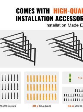 12*8in型浮动重搁米板支架3毫厚哑光黑色三角搁板支架制搁钢板支
