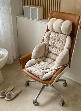 插电热坐垫1ZY65685冬季靠背一体屁垫自断电加办公室椅暖垫子可拆