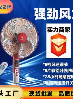 风钻石电扇落地扇家用大风41766力台立牌式扇遥力控宿舍摇头强轻