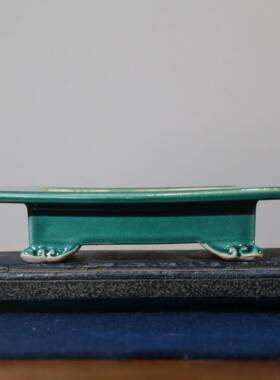 磊紫砂花盆手工盆长方形陶tb-89908景瓷盆盆名家盆张可日式云足平