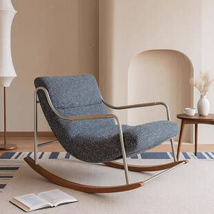 赫辛基摇椅复古轻客奢厅躺椅阳单台可睡觉不锈钢UAJ摇椅尔休闲人