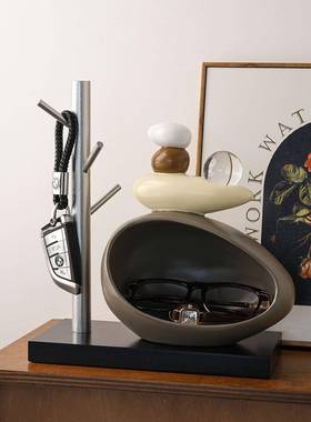 贝汉美时来运转入户钥收匙石来运转纳玄关摆件客厅家迁居装拼饰搬