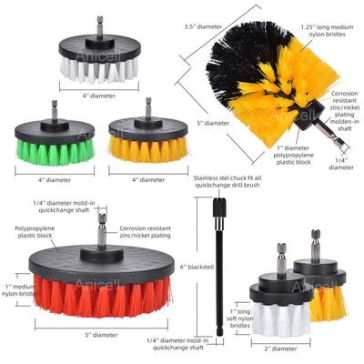 热爆款卖2件套AWO电钻刷套头圆盘刷万向杆清洁除尘抛光打磨电钻4