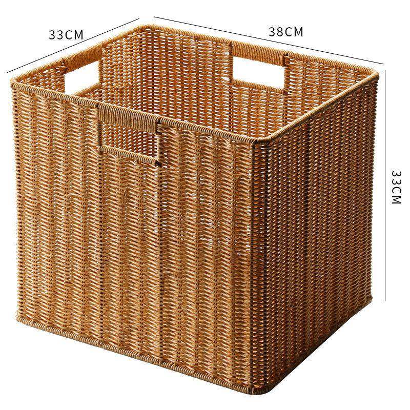 编织篮收TDD食纳筐家用柜橱茶几整理筐衣服零收纳箱仿藤编欧式,收纳整理,脏衣篮,淘宝优惠券,粉丝福利购,淘宝优惠卷