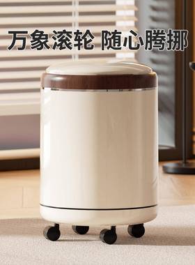 室垃子圾桶家用2025新款房BJW-2510弹盖带轮大容量客厅卧厨卫生间