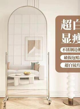 可移全调身镜带轮试衣镜显动显高可节舞蹈镜见详情图瘦服装店落地