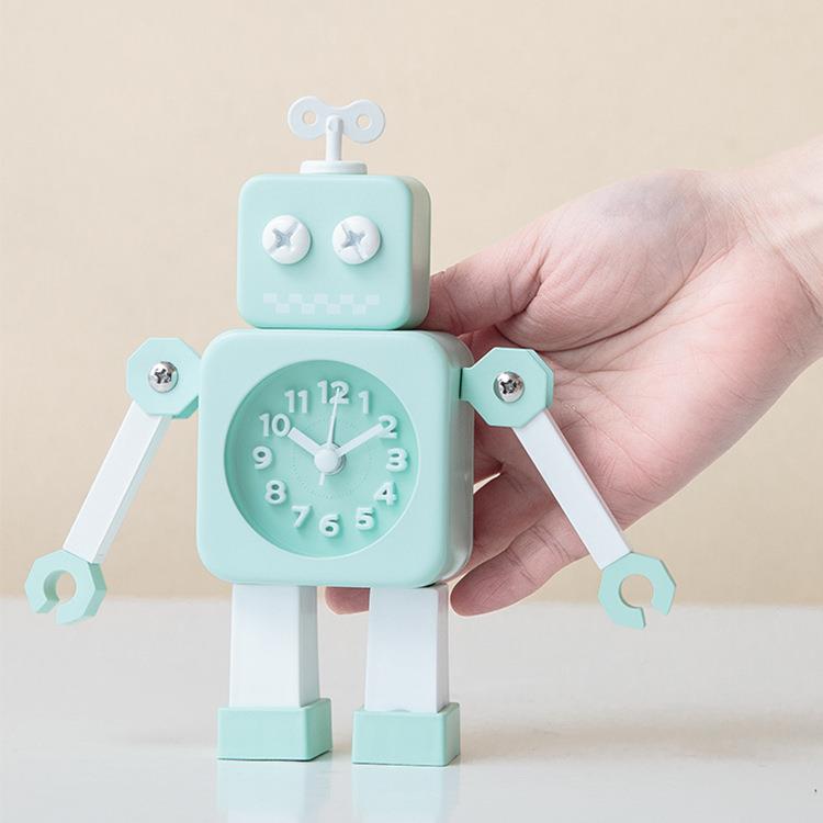 闹钟学钟生机器人床头卧室RB2772装饰闹童铃幼儿闹儿园闹钟晨曦