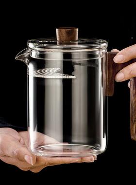 QKO牙过滤绿茶泡茶器耐高温玻璃煮热茶壶耐加厚电陶炉煮茶器月烧
