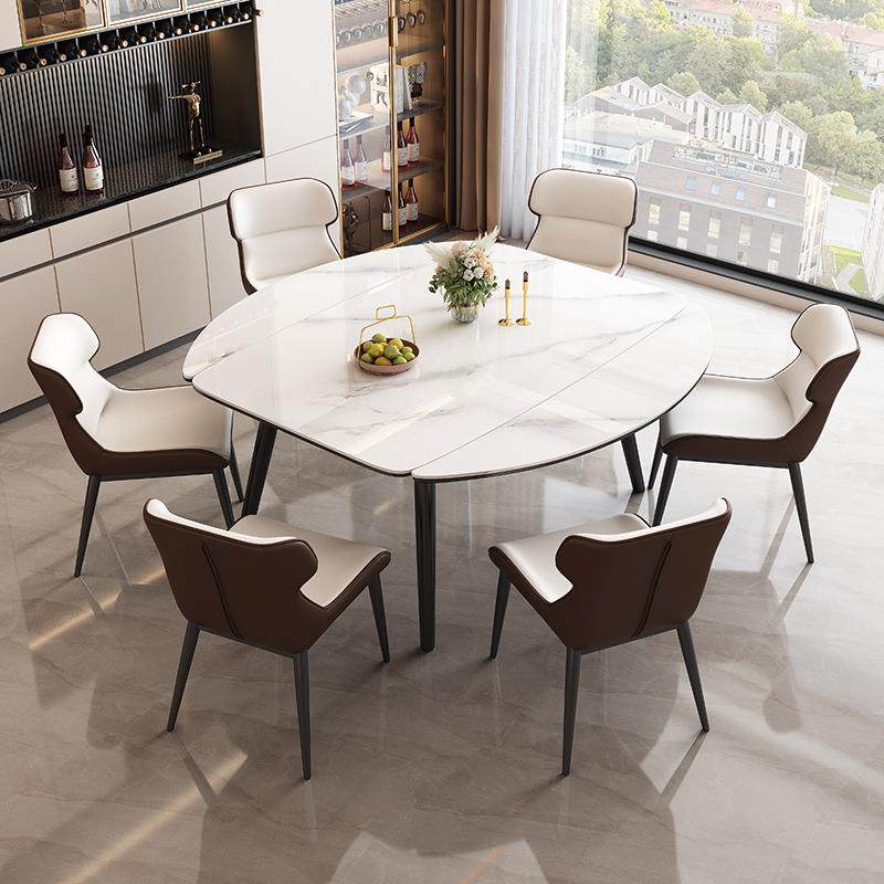 餐桌椅组现代简约家用小户可型伸缩折叠圆形吃332#饭意轻式合奢岩,商业/办公家具,餐桌椅系列,淘宝优惠券,粉丝福利购,淘宝优惠卷