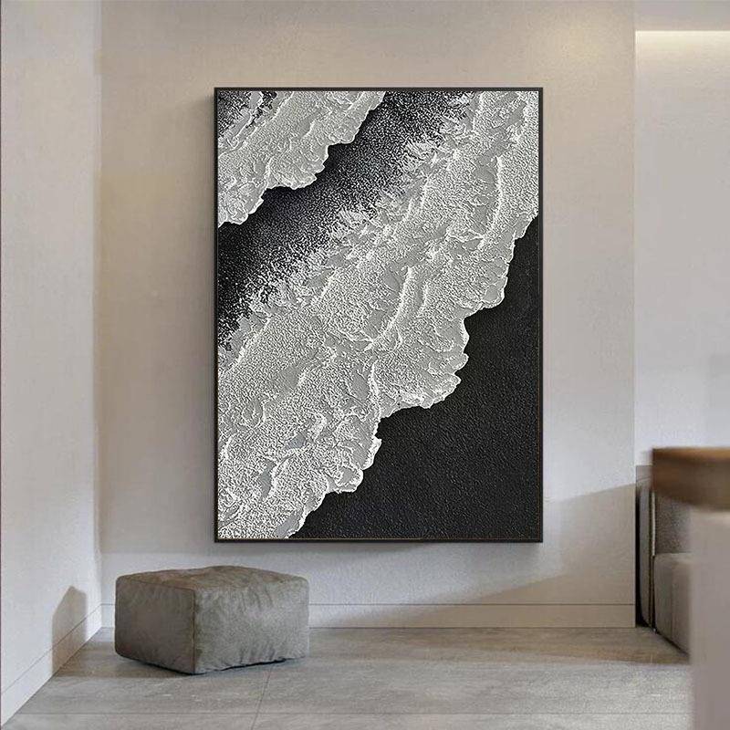 纯手象绘油画海滩海玄关OJL景装饰画抽厅沙发墙挂画酒客店别墅艺