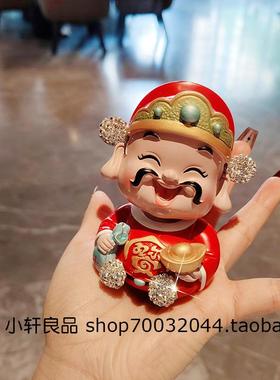 轻奢头意公高仔汽摇车装饰品创摆件中控311台元宝镶钻颜值车载财