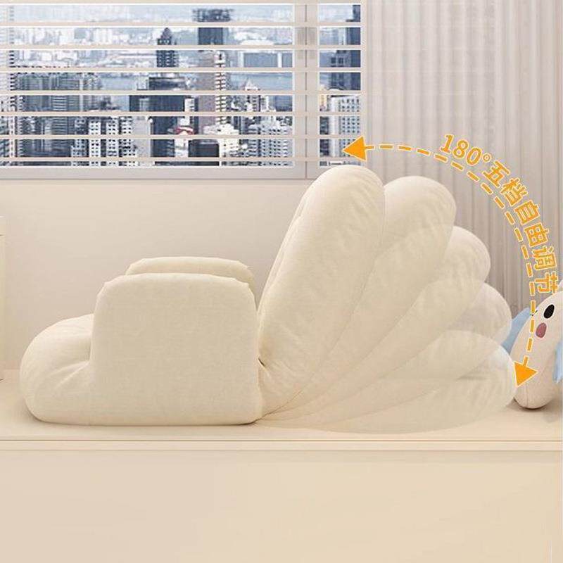 懒角人沙发榻榻米人休闲多度飘窗床上调节软包舍椅宿单飘窗床上无