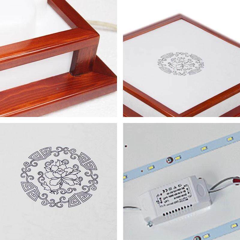 新中式中国风吸顶234131205led简约古典卧灯室正方形客厅灯仿古