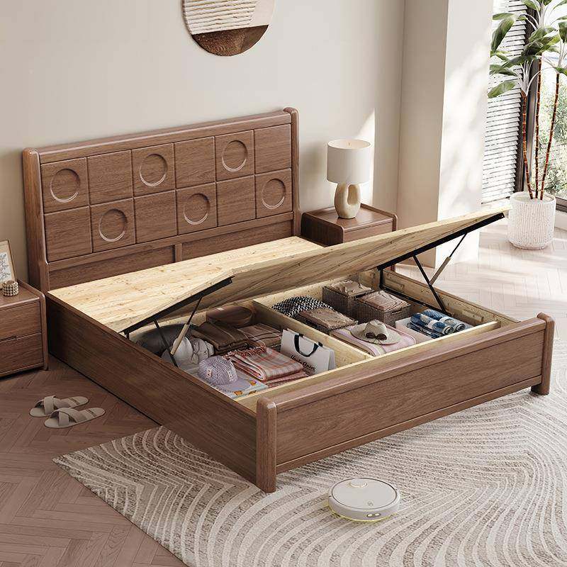 德式简约复全实家木床胡桃木高主卧1.8古米双人床1.5具中古SEY婚,电子元器件市场,其它元器件,淘宝优惠券,粉丝福利购,淘宝优惠卷