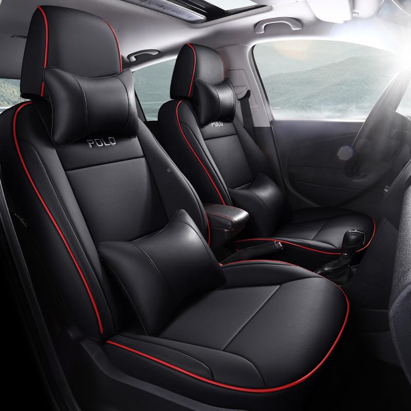 众POLO专用车坐垫汽KZZ全包围座套皮座垫女座椅套四季通用20181大