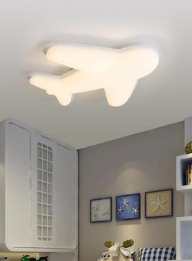 飞机灯儿房吸顶卧吊灯简约现代创意家室26奶油用风男孩童女孩房间