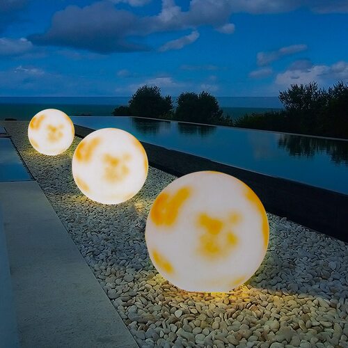 太阳能户外发光月球草坪地灯