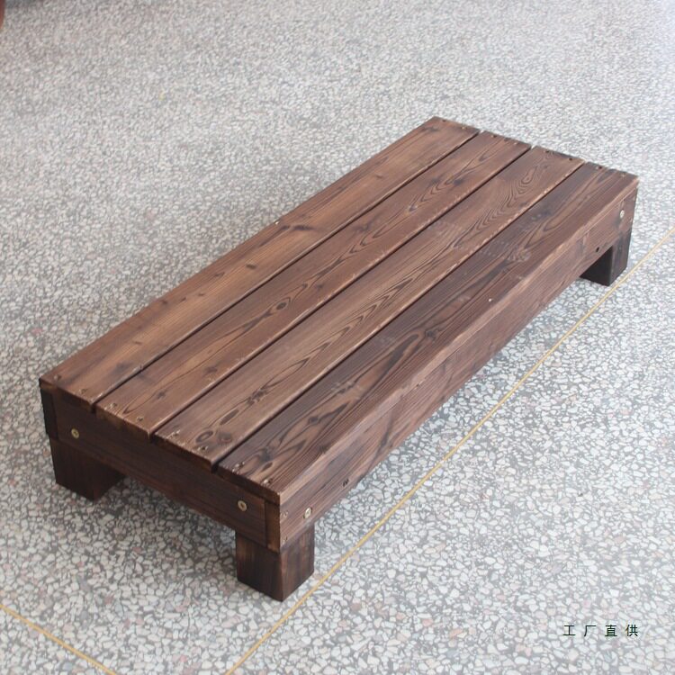 户外碳化实木防腐防水防晒踏步凳