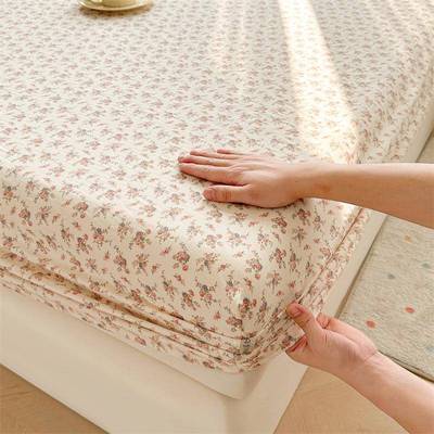 A棉类全QXR棉双层纱床三件套床小碎花笠纯单件床笠全包防滑席梦思