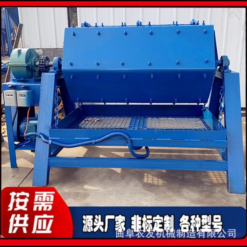 六角滚筒抛光机去毛刺除锈电动研磨机打磨废铁20立方容量干磨机