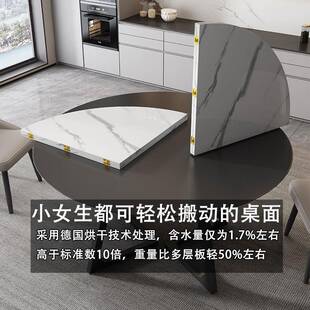 分折家叠圆时桌面板实木圆桌餐桌用临单独无品牌/圆台面可大桌子