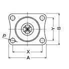 40ZIN2G-75-R3胶寸黑色橡活动轮载重50KG头轮宽27MM榔牌