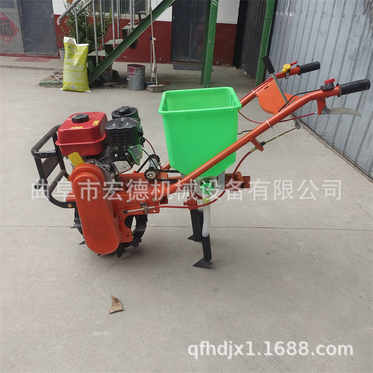 小型汽油玉米地播种追肥机